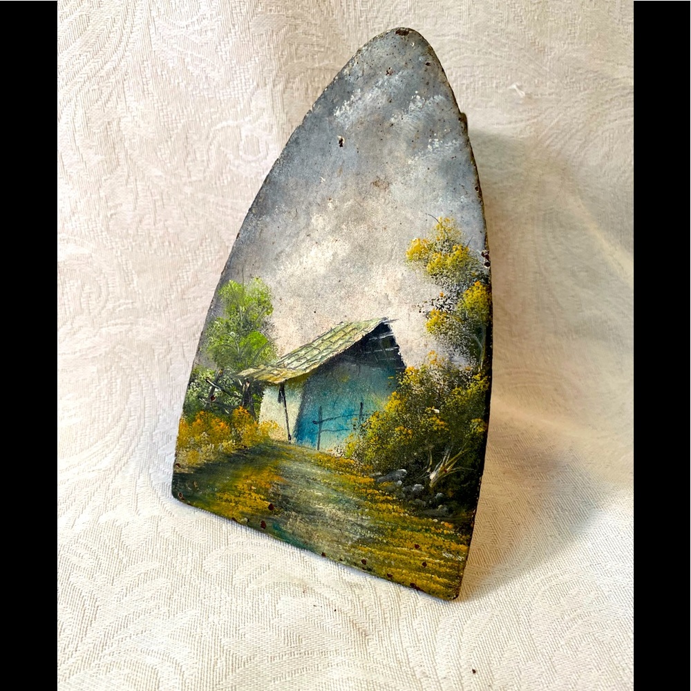 Antique iron with painting